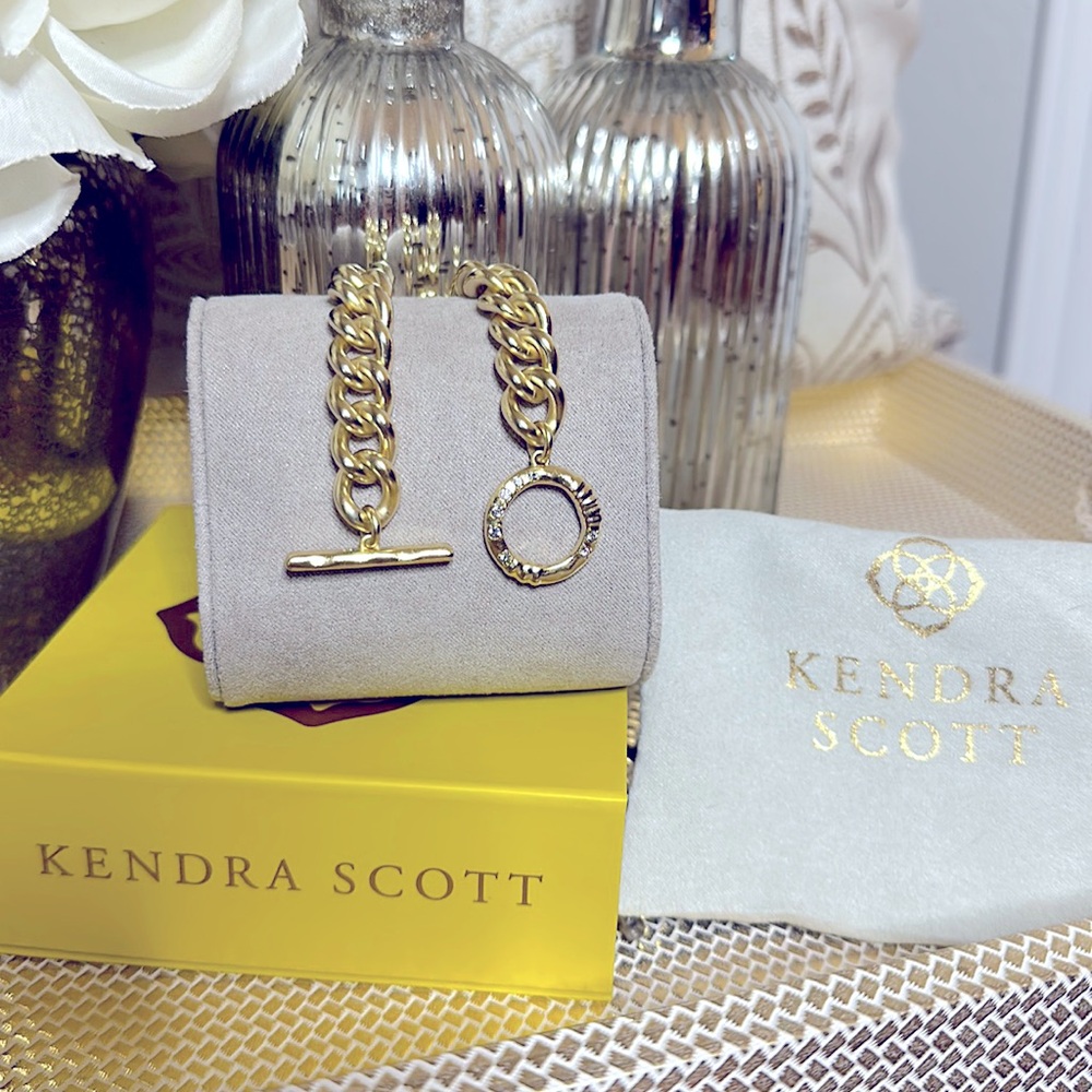 Kendra Scott Gold Whitley Toggle Bracelet - EUC